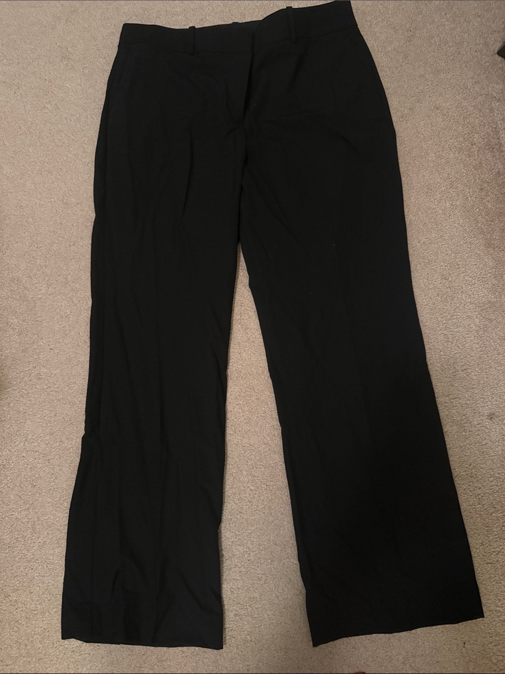 Ann Taylor Black Wide-Leg Dress Trousers